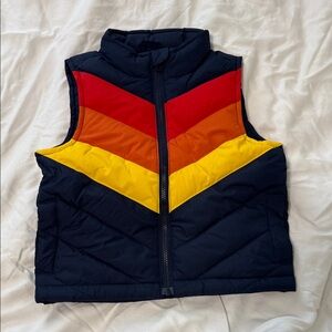 Janie and Jack Multicolor Chevron Puffer Vest